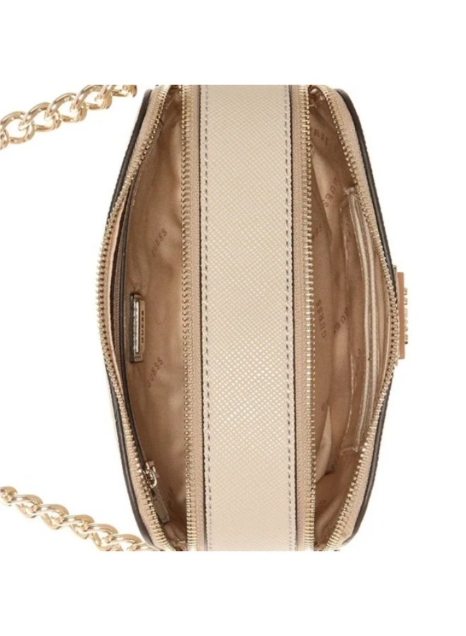 GUESS Noelle II Crossbody Camera Bag – Tan Multi, Logo Design, BAG0056 - Image 3